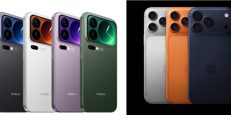Xiaomi 17 Pro Max e iPhone 17 Pro Max: confira a diferença entre os modelos