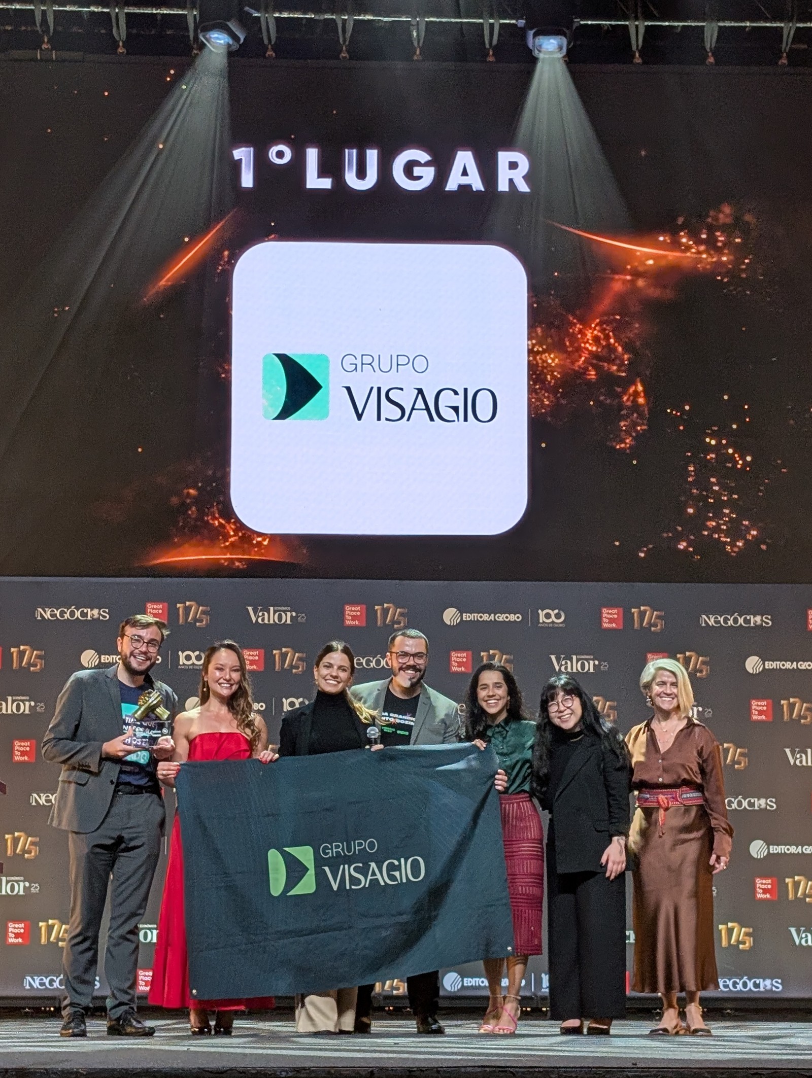 Grupo Visagio, 1ª colocada do GPTW 2025 na categoria Médias (de 100 a 999 colaboradores) — Foto: Daniel Pinheiro/Época NEGÓCIOS