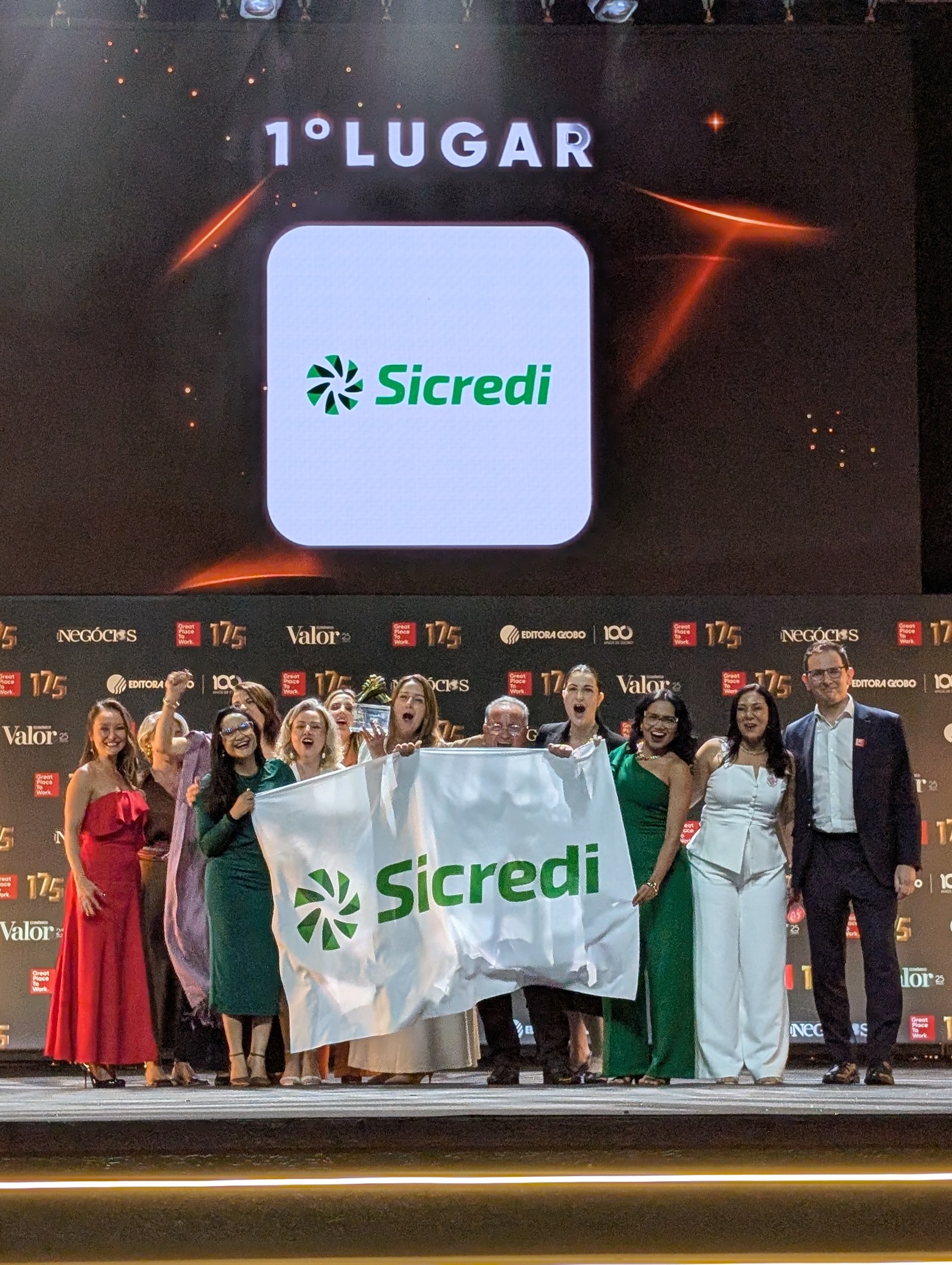 Sicredi, 1ª colocada do GPTW 2025 na categoria Gigantes (a partir de 10.000 colaboradores) — Foto: Daniel Pinheiro/Época NEGÓCIOS